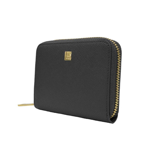 Guy Laroche กระเป๋าสตางค์พับสั้นซิปรอบ - สีดำ รุ่น AGP0861ZS6BLS ICCSHOPPING