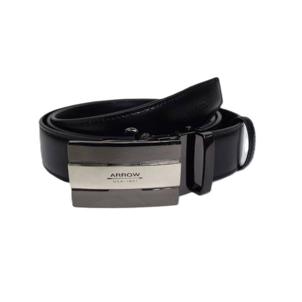 ARROW เข็มขัดผู้ชาย หัวออโต้ล็อค Auto Belt (หนังวัวแท้จากอิตาลี) สีดำ รุ่น MYCB577