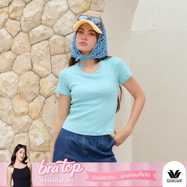 Wacoal เสื้อยืดเสริมบรา Bra Top รุ่น WH4A07