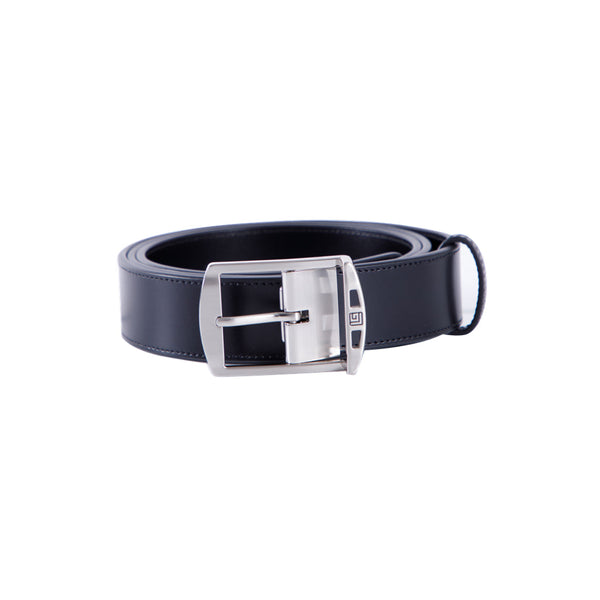 Guy Laroche เข็มขัดหนังผู้ชาย แบบหัวเข็ม - สีดำ รุ่น MGB0026PS6BL