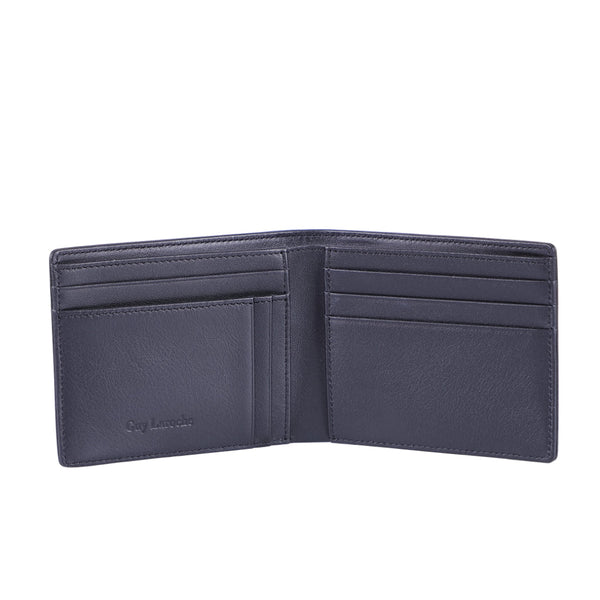Guy Laroche กระเป๋าสตางค์หนังอัดลายลิ้นจี่ 7 การ์ด สีดำ รุ่น MGW07817S6BLS ICCSHOPPING