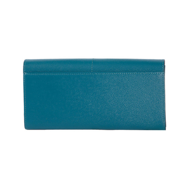 Guy Laroche กระเป๋าสตางค์ผู้หญิง กระเป๋าสตางค์ 2 พับยาวแบบบางสีเขียว รุ่น AGP09132S6GRL ICCSHOPPING