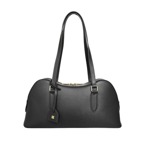 Guy Laroche กระเป๋าสะพายหนังแข็งอัดลายเม็ดทราย - สีดำ รุ่น AGH0963OS6BLM