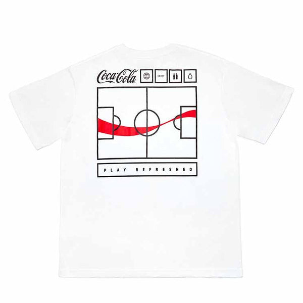 era-won | Coca Cola T-Shirt Oversized  เสื้อยืดเอราวอนโอเวอร์ไซส์แขนสั้น สำหรับคุณผู้ชาย สกรีน x Coca Cola สี ขาว