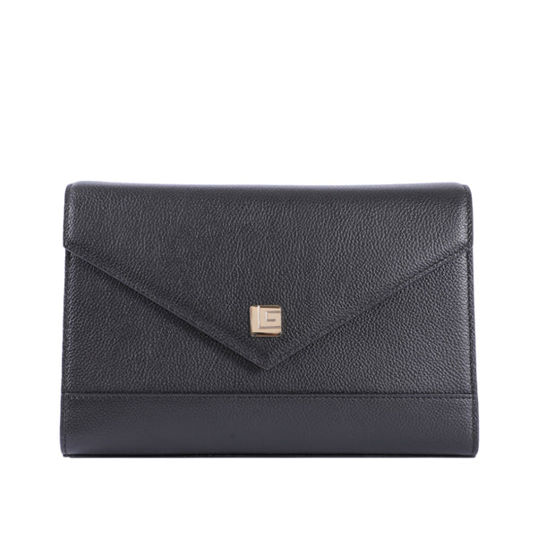 Guy Laroche กระเป๋าหนัง CLUCTH และสะพายยาวเป็น Crossbody สีดำ รุ่น AGH1001CS6BLM ICCSHOPPING