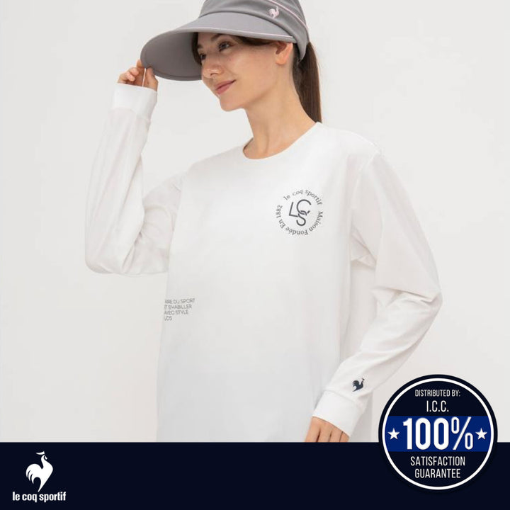 Le Coq Sportif เสื้อยืดแขนยาวผู้หญิง Helanca Sunscreen NIR ICCSHOPPING