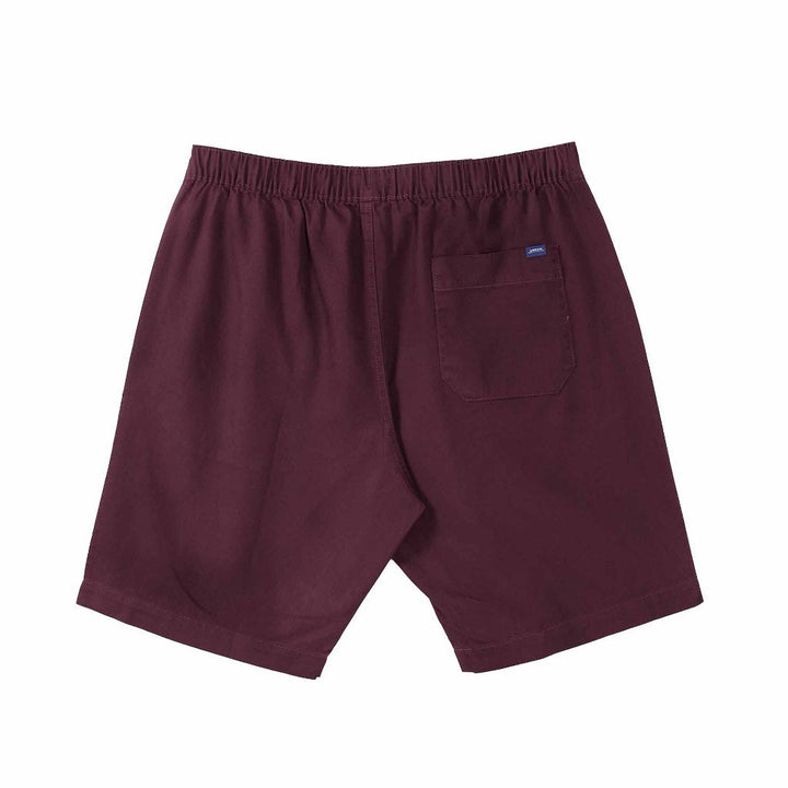 ARROW SHORT PANTS  กางเกงขาสั้นเอวยางยืด สีแดงมารูน  รุ่น-MHCC2C1W4CSMR ICCSHOPPING