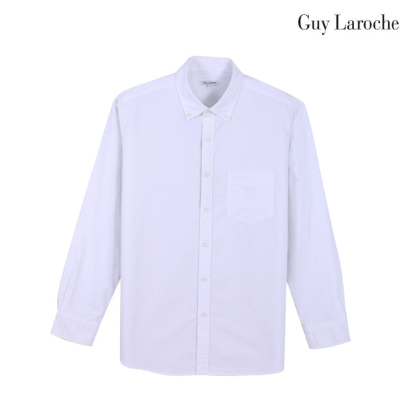 Guy Laroche เสื้อเชิ้ตแขนยาว ผ้าฝ้าย 100% ทรง REGULAR FIT สีขาว รุ่น BA6102S6WH