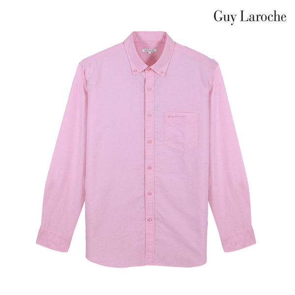 Guy Laroche เสื้อเชิ้ตแขนยาว ผ้าฝ้าย 100% ทรง REGULAR FIT สีชมพู รุ่น BA6102S6PI