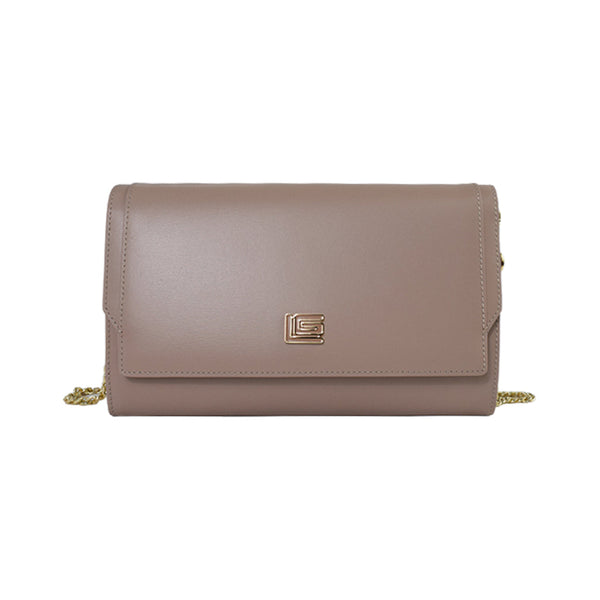Guy Laroche กระเป๋าสะพาย หนังอัดลายแข็ง สีน้ำตาลอ่อน รุ่น AGP1061KS6BES