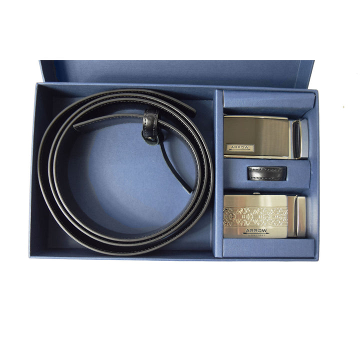 ARROW  Gift Set Auto Belt & Auto Belt (หนังวัวแท้) สีดำ รุ่น MYCG504 ARROW