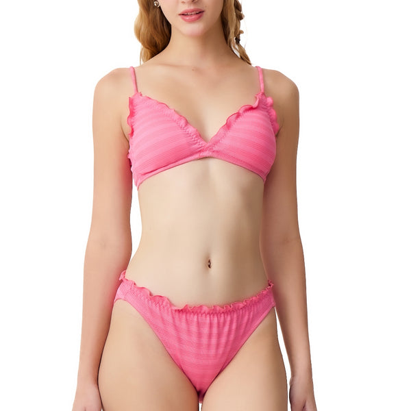 Wacoal Mood Beach & Bra ชุดชั้นในใส่ว่ายน้ำได้ รุ่น MM1U11 เข้าคู่ กางเกงในว่ายน้ำ รุ่น MM6U11 สีแดงอมชมพู (RP) Wacoal