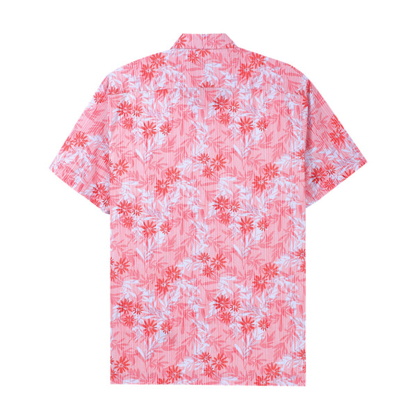ARROW Natural Fabric เสื้อเชิ้ตผู้ชาย แขนสั้น ทรง Comfort ผ้า 100% Cotton ลายพิมพ์ สีแดง รุ่น MACC465-RE ICCSHOPPING