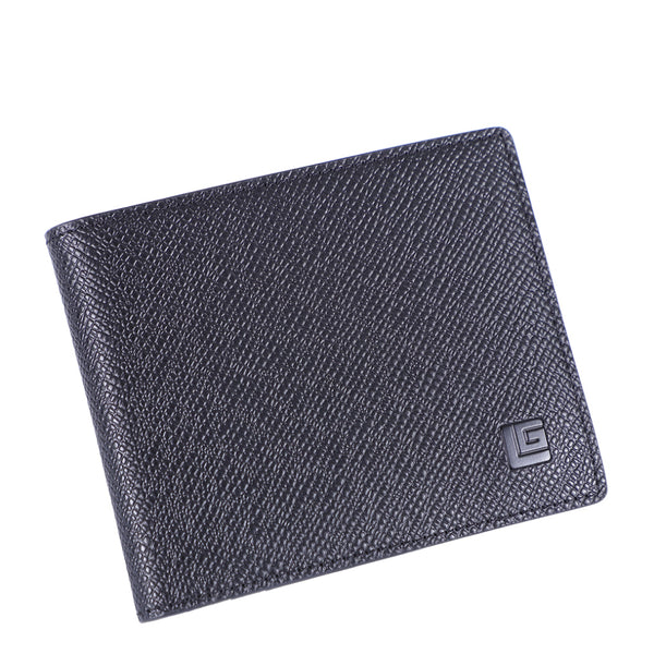 Guy Laroche กระเป๋าสตางค์หนังอัดลายลิ้นจี่ 7 การ์ด สีดำ รุ่น MGW07817S6BLS