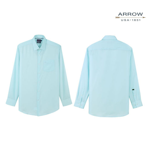 ARROW เสื้อเชิ้ตทำงานผู้ชาย แขนยาว | NON IRON (CoolMode) ทรง Modern Smart สี ฟ้าน้ำทะเล รหัส MACM743-TU ICCSHOPPING