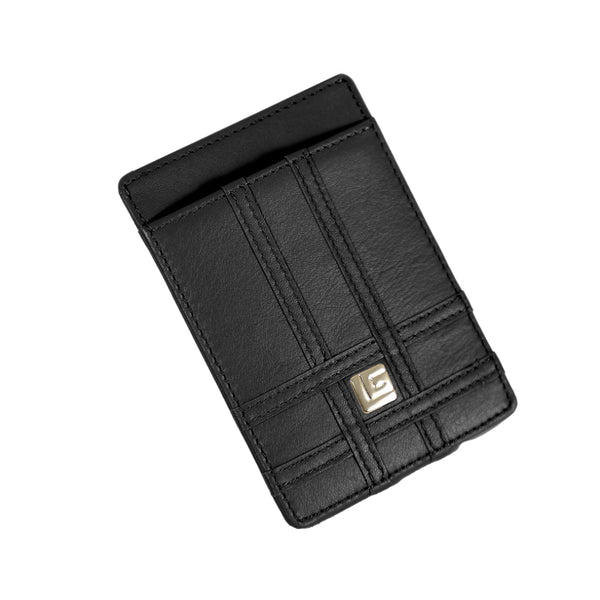 Guy Laroche กระเป๋าใส่นามบัตรหนังเรียบ สีดำ รุ่น AGP0901NS6BLS ICCSHOPPING