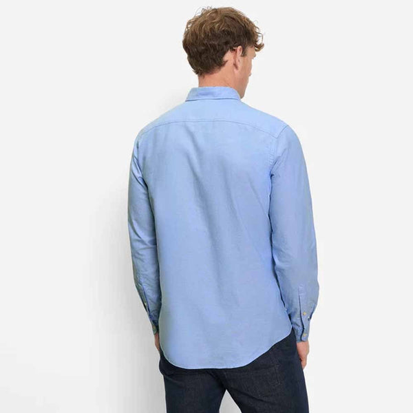 OLYMP CASUAL SHIRT เสื้อเชิ้ตผู้ชายแขนยาว ผ้า Oxford  สีฟ้า  ทรง Casual regular fit  AUTU26 ICCSHOPPING