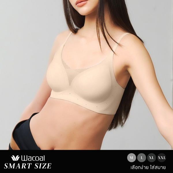 Wacoal Smart Size บราไร้โครง ฟองน้ำบาง 10 มิล รุ่น WB5Y03 (1ชิ้น)