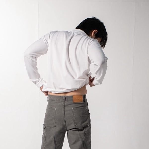 era-won เสื้อโปโลเอราวอนแขนยาว POLO สำหรับคุณผู้ชาย สี White-Draft ICCSHOPPING