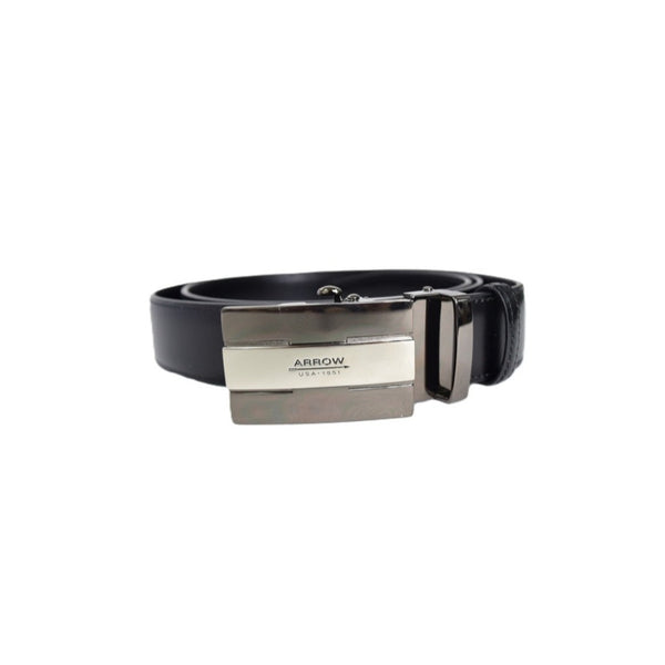 ARROW เข็มขัดผู้ชาย หัวออโต้ล็อค Auto Belt  (หนังวัวแท้จากอิตาลี) สีดำ รุ่น MYCB577 ICCSHOPPING
