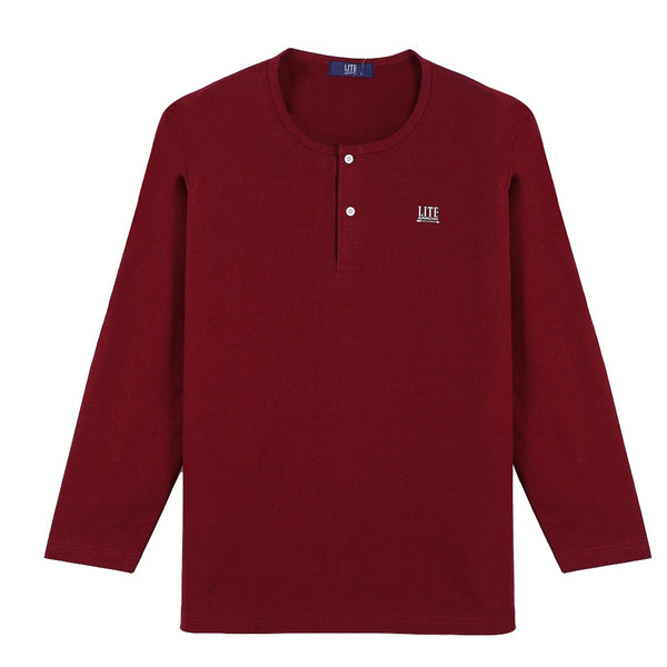 ARROW LITE T-SHIRT สาปโปโลแขนยาวผ้า cotton สี แดงมารูน