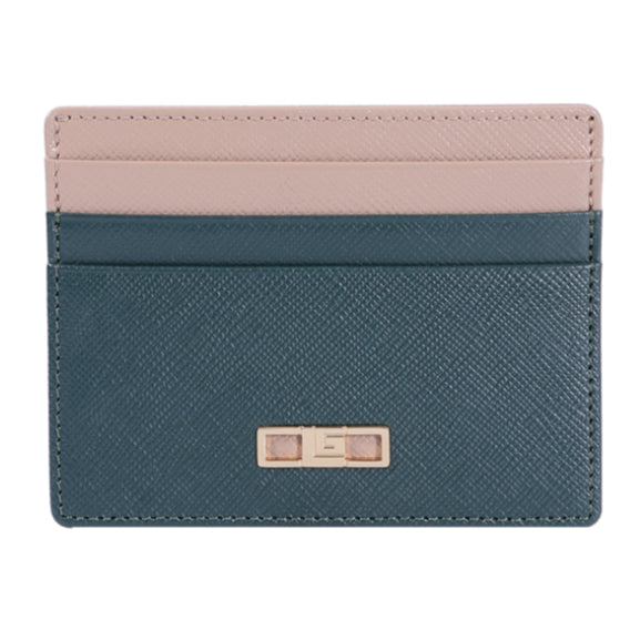 Guy Laroche กระเป๋าใส่นามบัตรหนังเรียบ 6 การ์ด สีเขียว รุ่น AGP0951NS6GRS ICCSHOPPING
