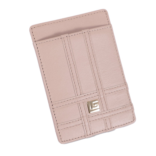 Guy Laroche กระเป๋าใส่นามบัตรหนังเรียบ สีน้ำตาล รุ่น AGP0901NS6BES
