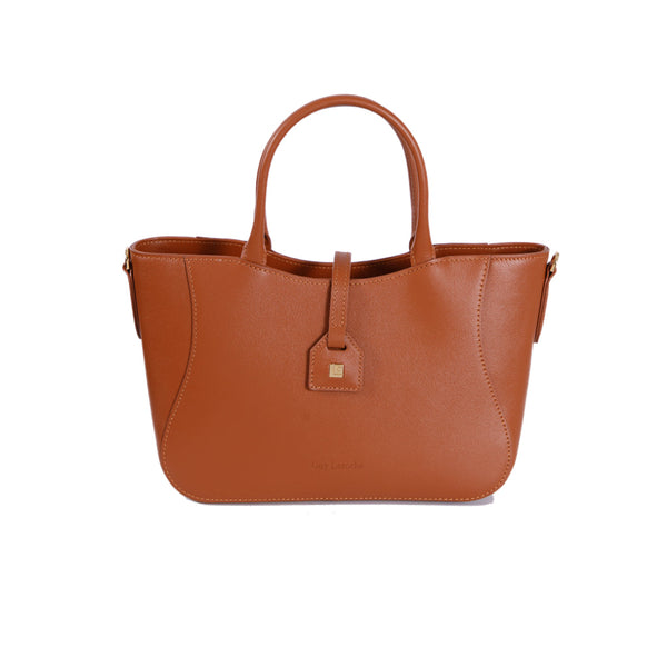 Guy Laroche กระเป๋าสะพายหนังแข็งอัดลายเม็ดทราย - สีน้ำตาล รุ่น AGH0962FS6BRM