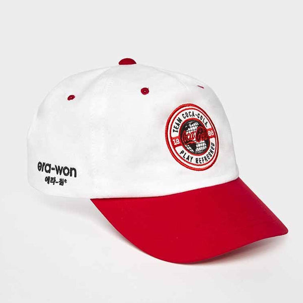 era-won | Coca Cola Baseball Cap  สำหรับคุณผู้ชาย และ คุณผู้หญิง สีขาว/แดง