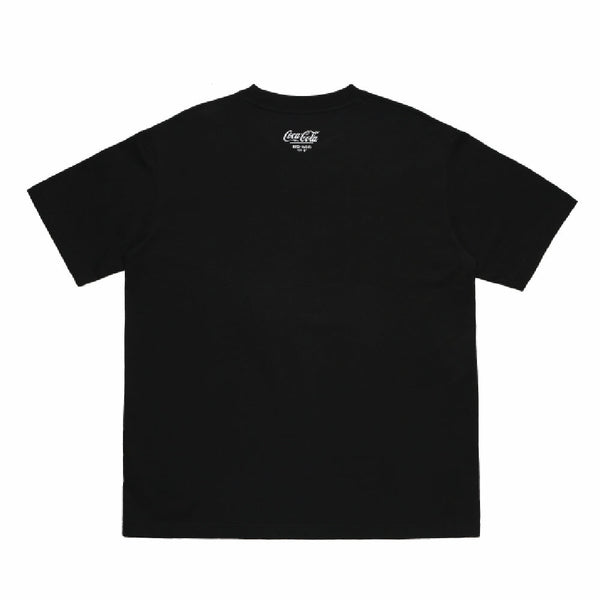 era-won | Coca Cola T-Shirt Oversized เสื้อยืดเอราวอนโอเวอร์ไซซ์แขนสั้นสีดำ สกรีนลายโค้ก ภาษาเกาหลีสีแดง สำหรับคุณผู้ชาย ICCSHOPPING