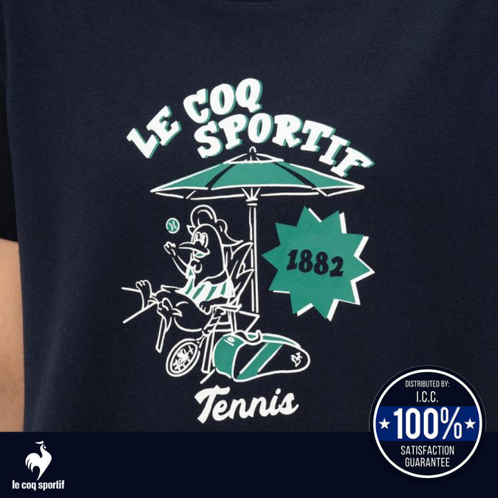 Le Coq Sportif เสื้อยืดแขนสั้นลายกราฟิก ผู้หญิง ICCSHOPPING