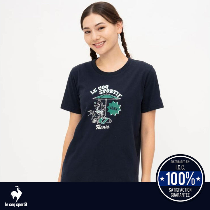 Le Coq Sportif เสื้อยืดแขนสั้นลายกราฟิก ผู้หญิง ICCSHOPPING