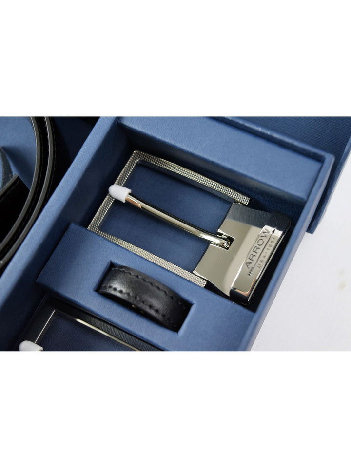 ARROW  Gift Set PIN Belt & PIN Belt  (หนังวัวแท้) สีดำ) รุ่น MYCG404 ICCSHOPPING