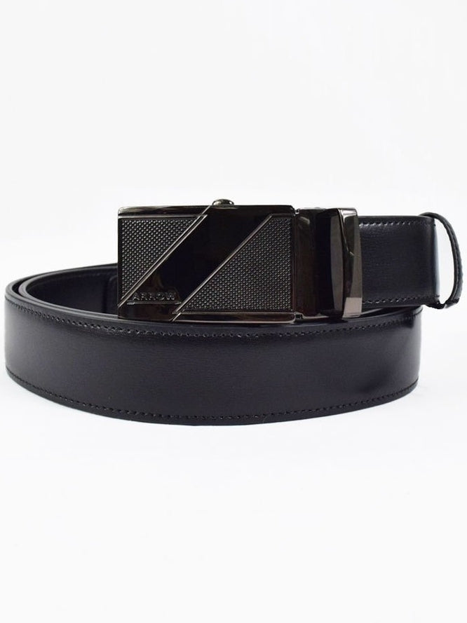 ARROW  เข็มขัดหัวAuto Belt (หนังวัวแท้) สีดำ  รุ่น MYCB602 ICCSHOPPING