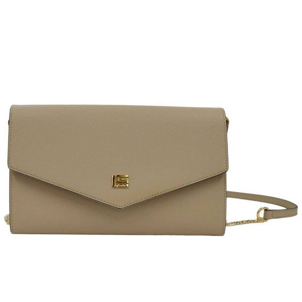 Guy Laroche กระเป๋าสะพาย หนังอัดลายแข็ง สีเบจ รุ่น AGP0826KS6BES