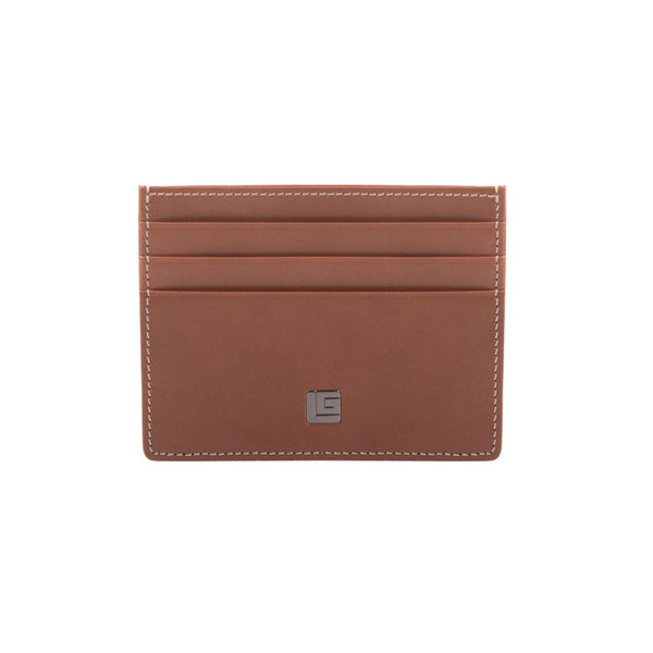 Guy Laroche กระเป๋าใส่นามบัตรหนังเรียบ 6 การ์ด สีน้ำตาล รุ่น MGN0644NW5BRS