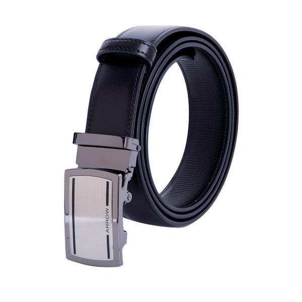 ARROW เข็มขัดผู้ชาย หัวออโต้  Auto Belt  (หนังวัวแท้จากอิตาลี)  สีดำ มี 2 ขนาดความยาวให้เลือก  รุ่น MYCB619 ICCSHOPPING