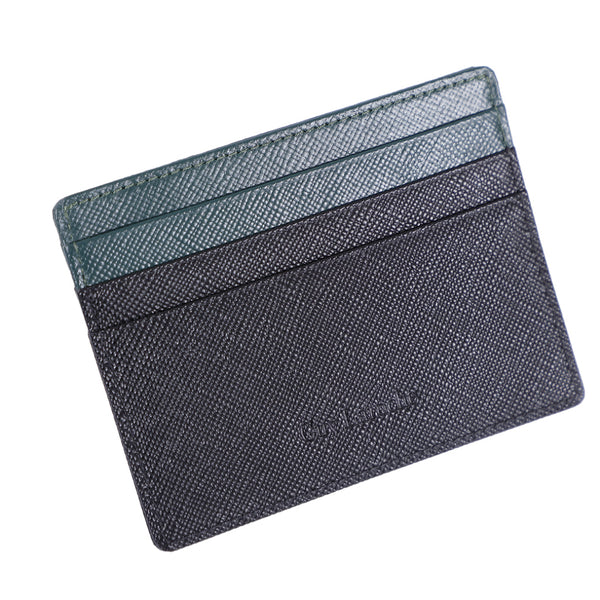 Guy Laroche กระเป๋าใส่นามบัตรหนังเรียบ 6 การ์ด สีดำ รุ่น AGP0951NS6BLS ICCSHOPPING