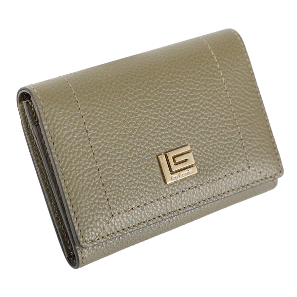 Guy Laroche กระเป๋าNAME CARD  แบบมีฝาปิด หนังอัดลายลิ้นจี่ สีเขียวขี้ม้า รุ่น AGP0921NS6GRS