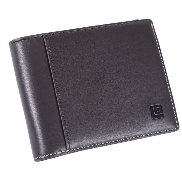 Guy Laroche กระเป๋าสตางค์หนังนิ่ม มีชิ้นเครดิต 11 การ์ด สีน้ำตาล รุ่น MGW0852MS6BRS