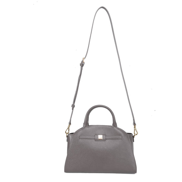 Guy Laroche กระเป๋าถือ DOUBLE TOP HANDLE + สายสะพายยาว - สีเทาเข้ม รุ่น AGH0893FS6KOM