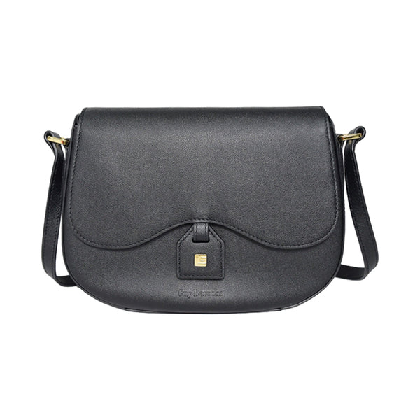 Guy Laroche กระเป๋าสะพาย หนังแข็งอัดลายเม็ดทราย สีดำ รุ่น AGH0961CS6BLM