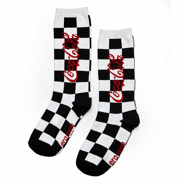 era-won | Coca Cola Socks  สำหรับคุณผู้ชาย และ คุณผู้หญิง สีดำ/ขาว
