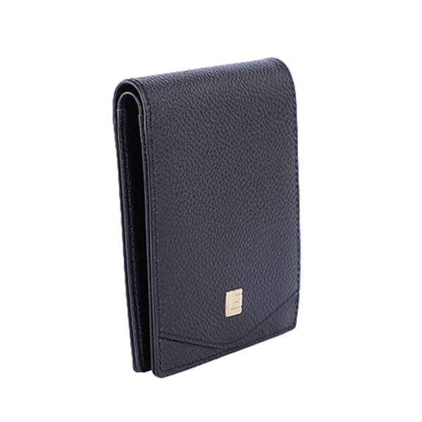 Guy Laroche กระเป๋าสตางค์หนังอัดลายลิ้นจี่ พับสั้น 8 CARD สีดำ รุ่น AGP10018W6BLS ICCSHOPPING