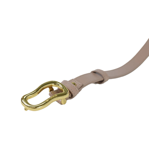 Guy Laroche เข็มขัดหนังผู้หญิง หัวหมุด สีครีม รุ่น AGB0014TW6BE38 ICCSHOPPING