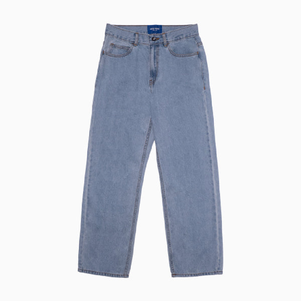 CURVE DENIM กางเกงยีนส์ขายาวทรงกระบอก สำหรับคุณผู้ชาย สีฟอกอ่อน
