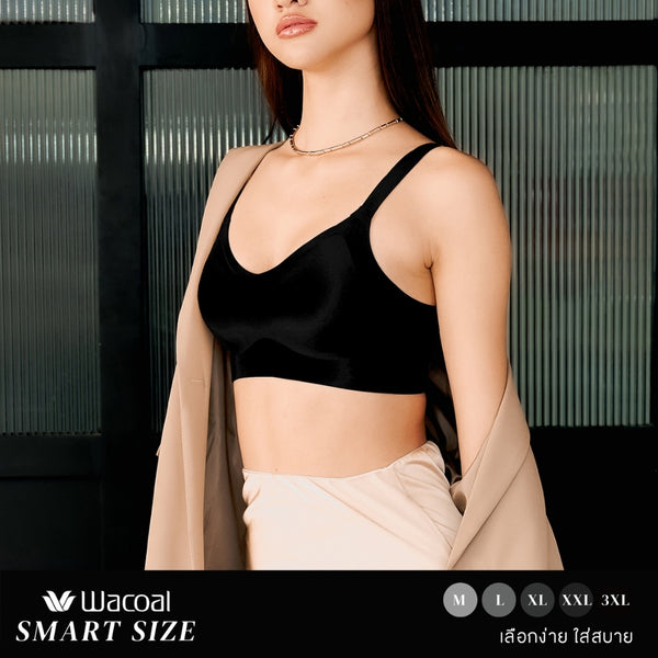 Wacoal Smart Size บราไร้โครง เสริมฟองน้ำ 15 มิล รุ่น WB5Y01 (1ชิ้น) Wacoal