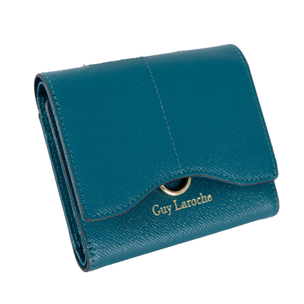 Guy Laroche กระเป๋าสตางค์ผู้หญิง 3 พับสั้น สีเขียว รุ่น AGP09112S6GRS