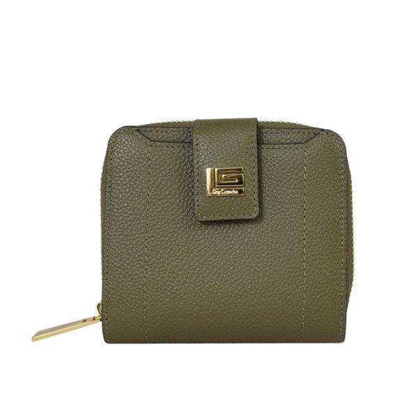 Guy Laroche กระเป๋าสตางค์ผู้หญิง 3 พับสั้น สีเขียว รุ่น AGP09222S6GRB