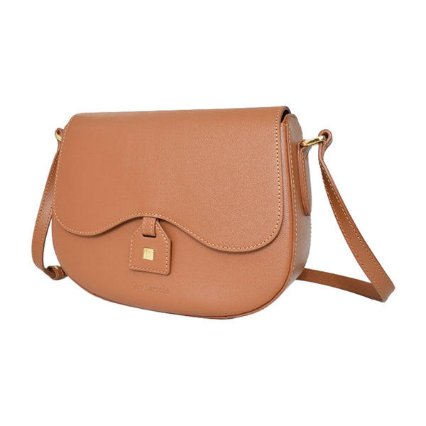 Guy Laroche กระเป๋าสะพาย หนังแข็งอัดลายเม็ดทราย สีน้ำตาล รุ่น AGH0961CS6BRM ICCSHOPPING